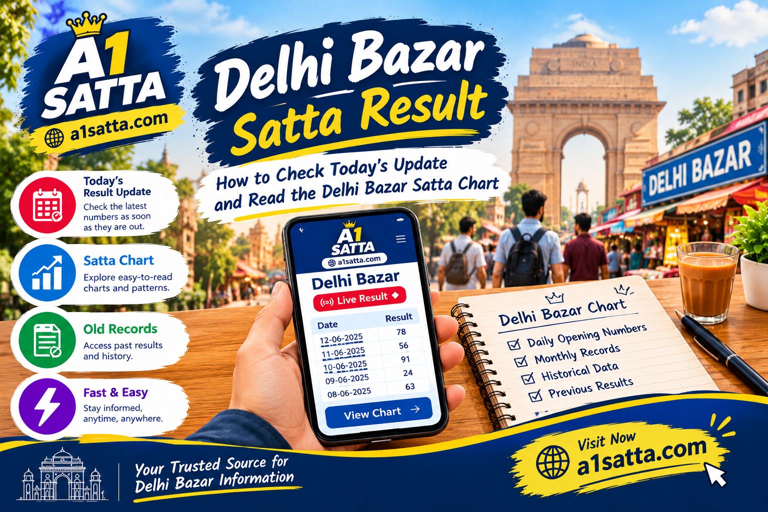 Delhi Bazar Satta Result: How to Check Today’s Update and Read the Delhi Bazar Satta Chart
